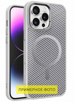 Чехол tpu+pc carbon mirage with magnetic fit для apple iphone 16 plus (6.7") grey
