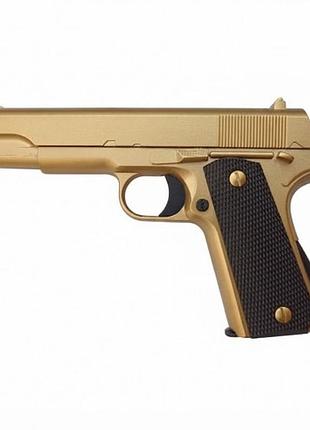 Іграшковий металевий пружинний пістолет на пластикових кульках 6мм colt m1911 | іграшкова зброя для хлопчика