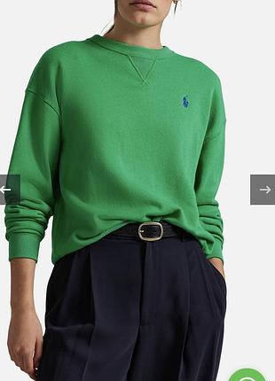 Новый.свитшот брендовый polo ralph lauren cotton fleece insert sweatshirt bright green оригинал.зе свежих коллекций