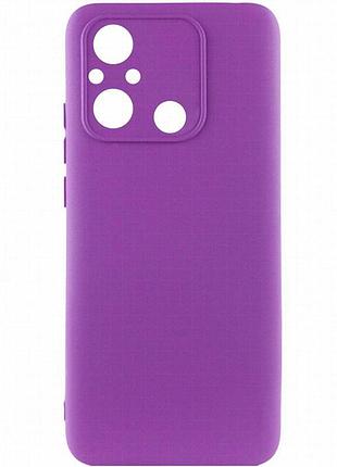 Чехол tpu getman liquid silk full camera для xiaomi redmi 12c фиолетовый / purple