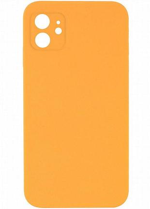 Чехол silk square full camera protective (aa) no logo для apple iphone 11 (6.1") оранжевый / papaya