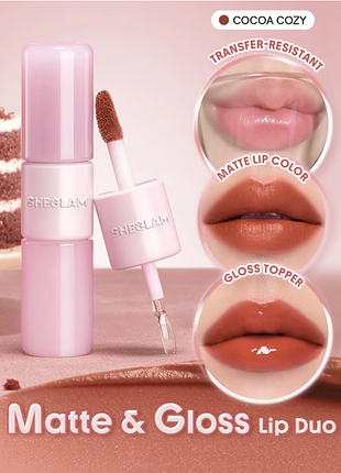 Помада для губ sheglam mood switch matte &amp; gloss lip duo - 526 cocoa cozy (6280-526)