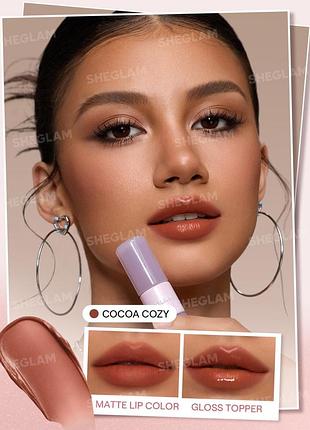 Помада для губ sheglam mood switch matte &amp; gloss lip duo - 526 cocoa cozy (6280-526) 2