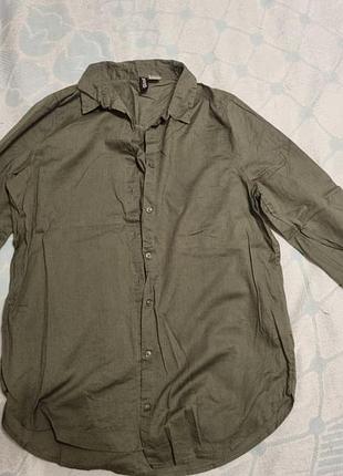 Сорочка жіноча h&m хакі, розмір 36