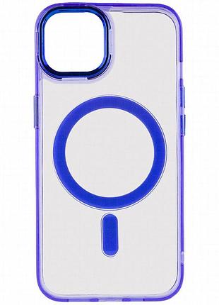 Чехол tpu iris with magnetic fit для apple iphone 13 (6.1") синий