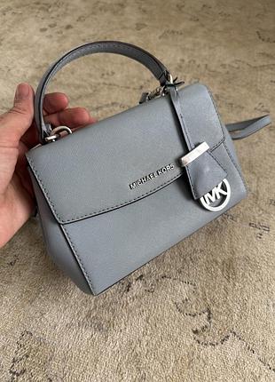 Сумка жіноча michael kors блакитна шкіряна