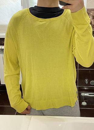 Кофтинка жіноча massimo dutti,жовта,розмір м,l