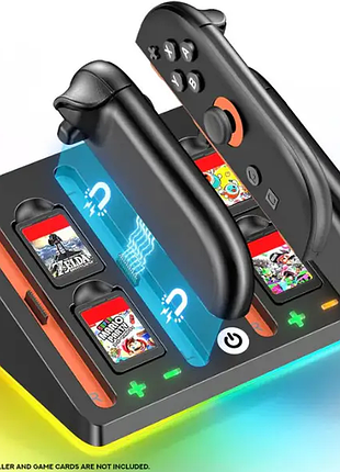 Зарядна док-станція для контролера nintendo switch 2 (чорна)