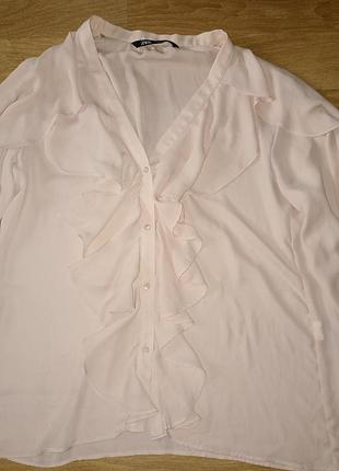 Блузка zara с рюшами 3