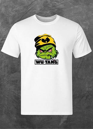 Футболка унисекс с принтом грінч wu-tang базовая белая m