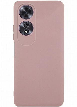 Чехол tpu getman liquid silk full camera для oppo a60 4g розовый / pink sand