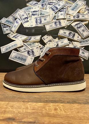 Черевики чоловічі timberland коричневі шкіряні замшеві 45.5 розмір