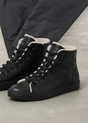 Шкіряні кеди converse chuck taylor all star dainty mid на хутрі (оригінал) — р. 36-36.5 (23.5 см)