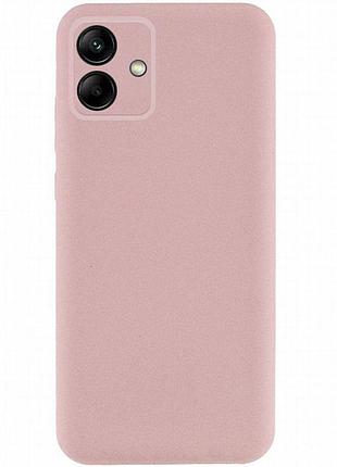 Чехол tpu getman liquid silk full camera для samsung galaxy a06 розовый / pink sand