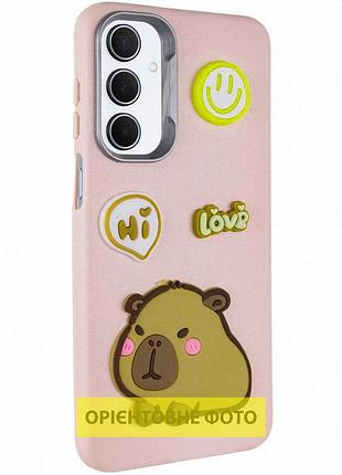 Чехол tpu leather toys для motorola moto g15 4g capybara / pink