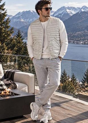Жилетка чоловіча adidas y-3 adidas × yohji yamamoto утеплена, сіра, розмір l