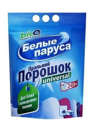 Стиральный порошок бесфосфатный универс. для бел.и цвета. 3кг тм белые паруса