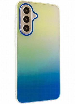 Чехол tpu+pc glassbend для samsung galaxy a35 blue