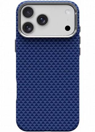 Чехол tpu+pc kvzv triangular pattern with magnetic fit для apple iphone 17 pro max / 18 pro max 6.9 blue