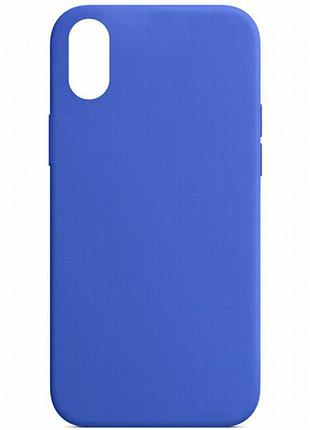 Чехол silk full protective (aa) no logo для apple iphone x / xs (5.8") синий / capri blue