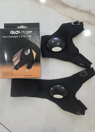 Перчатка со встроенным фонариком glove light (светодиодная, водонепроницаемая)