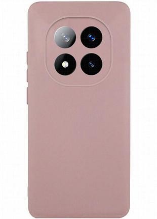 Чехол tpu getman liquid silk full camera для xiaomi redmi note 14 pro+ 5g розовый / pink sand