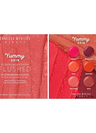 🖌️палетка из 6 оттенков многофункциональное средство для губ и щек danessa myricks beauty
yummy skin blurring balm powder flushed