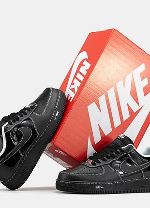 Кросівки чорні чоловічі найк nike air force 1