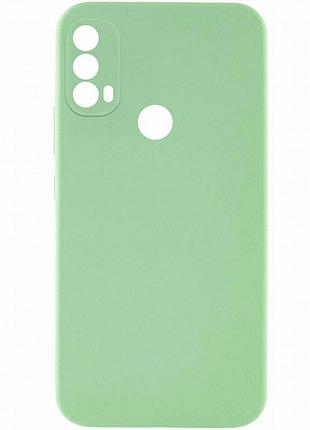 Чехол tpu getman liquid silk full camera для motorola moto e40 зеленый / pistachio