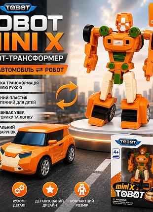 Детский трансформер tobot mini робот-машинка 2 в 1, трансформация автомобиль-робот, высота 12 см, для детей от 3 лет