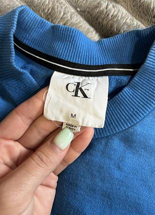 Світшот жіночий calvin klein оверсайз укорочений синій розмір m