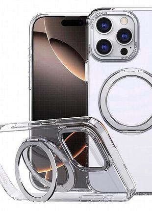 Чехол tpu+pc empire with magnetic fit and ring для apple iphone 16 (6.1") clear