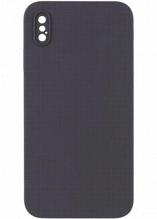 Чехол silk square full camera protective (aa) no logo для apple iphone x / xs (5.8") серый / dark gray