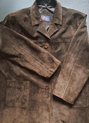 Куртка жіноча hudson leather замшева оверсайз коричнева