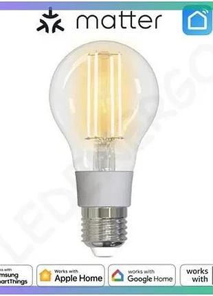 Умная wifi лампочка moes e27 7w cct 2700k-6500k led лампа для умного дома голосовое управление sku_01974