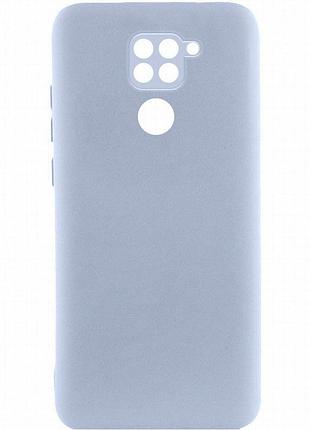Чехол tpu getman liquid silk full camera для xiaomi redmi note 9 / redmi 10x голубой / lilac blue