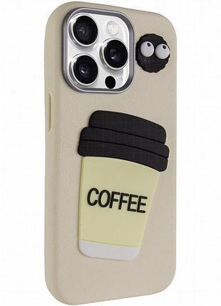 Чехол tpu leather toys для apple iphone 12 pro max / 13 pro max (6.7") coffee / sand