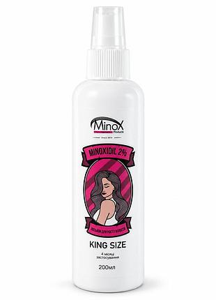 Лосьон для роста волос minox 2% king size для женщин, 200 мл