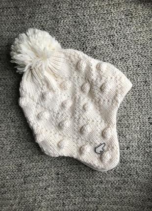Зимова біла лижна шапочка eisbar