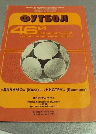 Футбол программа динамо-нистру 1983
