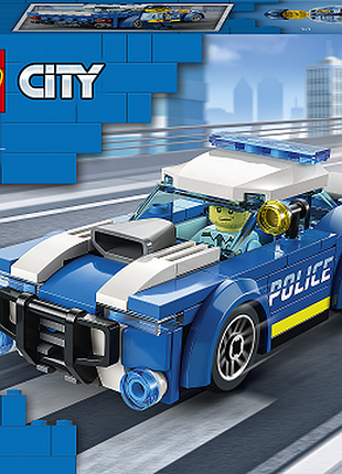 Конструктор lego city поліцейський автомобіль 94 деталі (60312)