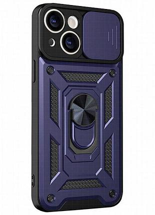 Чехол ummi camshield serge ring для apple iphone 15 (6.1") синий / navy
