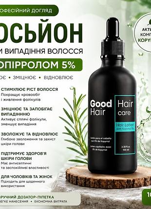 Лосьон good hair hair lotion with kopyrrol 5% 100 мл для укрепления волос после пересадки и процедур regenera activa