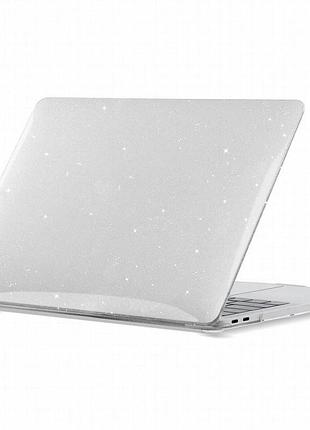 Чехол-накладка glitter для apple macbook air 15'' (2023-2026) прозрачный
