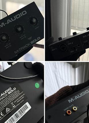 M-audio m-track solo — компактний usb-аудіоінтерфейс (зовнішня звукова карта)