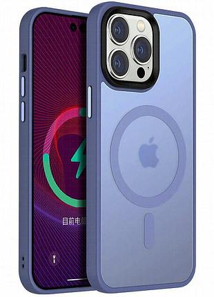 Чехол ummi colorful with magnetic fit для apple iphone 14 pro (6.1") голубой / sierra blue