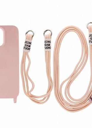 Чехол tpu two straps california для apple iphone 12 pro / 12 (6.1") розовый / pink sand