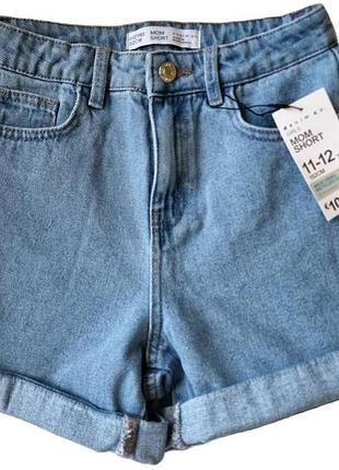 Джинсовые шорты для девочки 128-158 см голубые primark 128