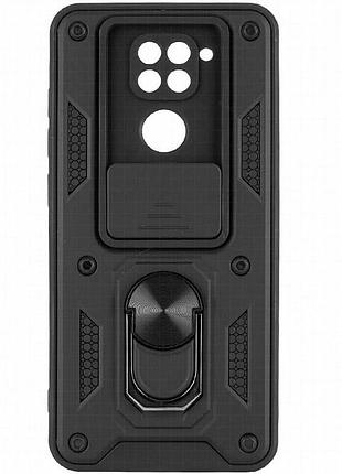 Чехол ummi camshield serge ring для xiaomi redmi note 9 / redmi 10x черный / black