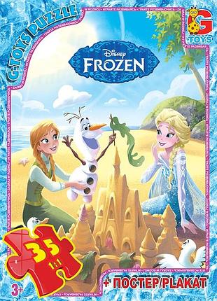 Пазлы тм "g-toys" из серии "frouzen" (ледяное сердце), 35 эл.